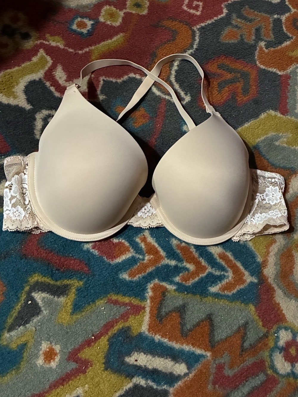 Beige Lace-Back T-Shirt Bra - Women Intimates & Sleepwear